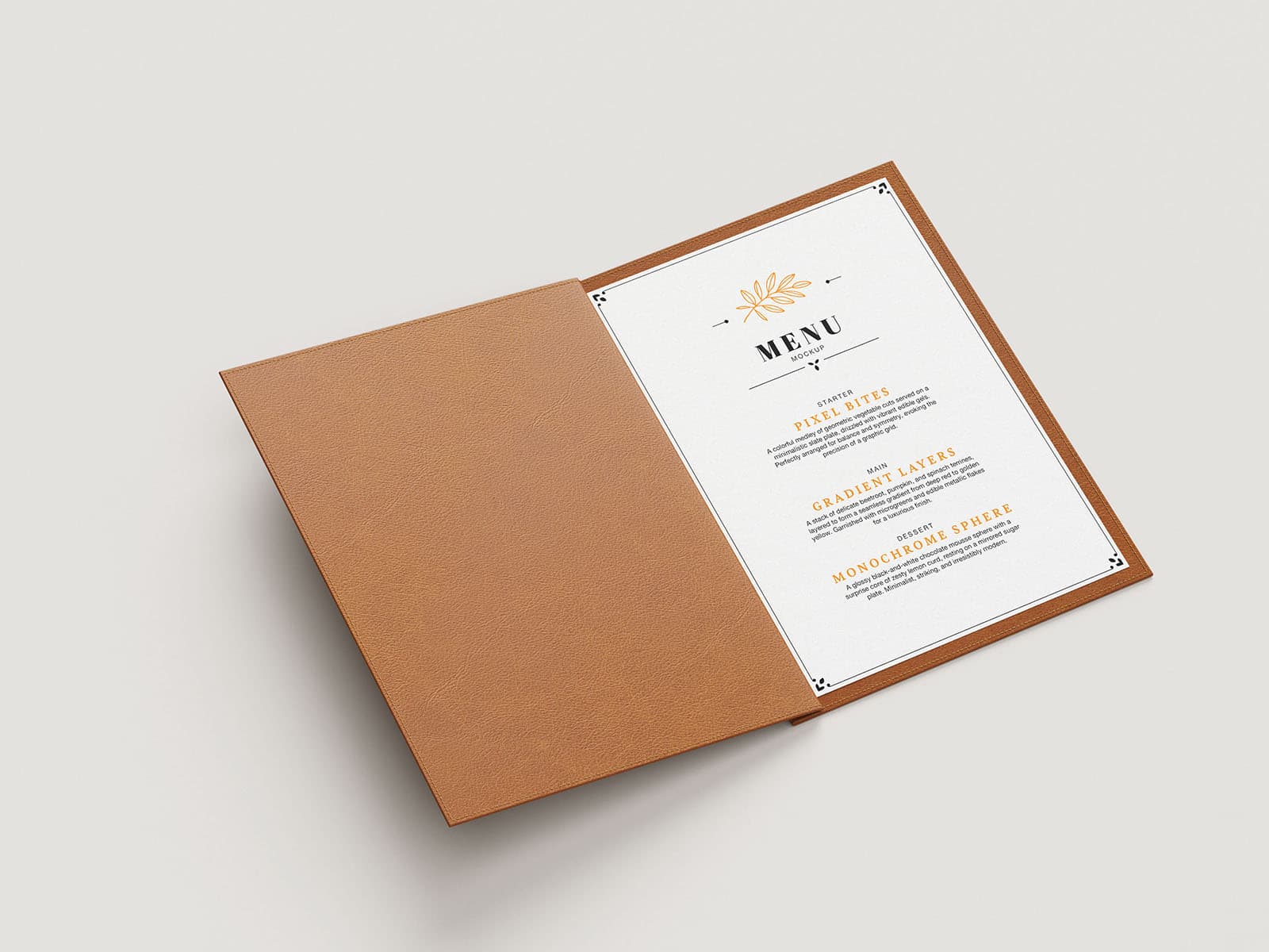 Menu restaurant